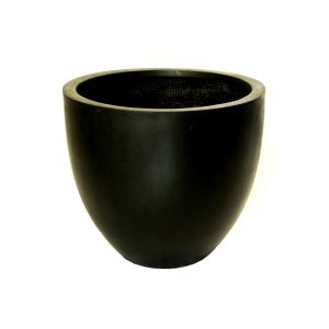 Urban DeepBowl Black single decorative pot for feature plants