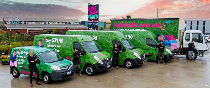 Hello Hello Plants Delivery fleet team