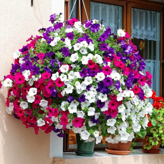 Hello Hello Plants Petunia assorted colours hanging basket