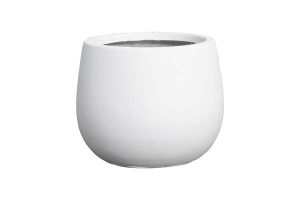 GardenLite SquatCongo white single decorative pot for feature plants