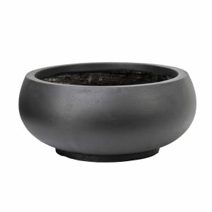 GardenLite Bowl Black single decorative feature pot