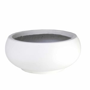 GardenLite Bowl White Single decorative pot for feature plants