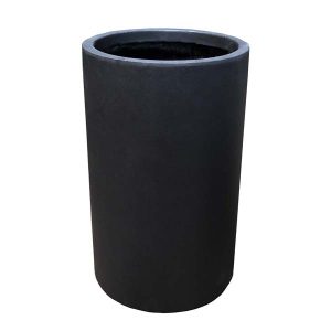GardenLite Tall Cylinder Black Single Pot for feature plants