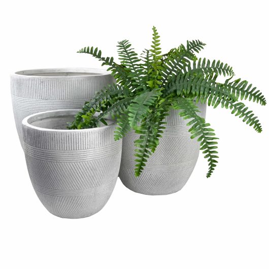 GeoLite Egg White Wash L 44x43cm