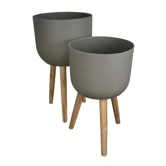 Two Grampians Egg with Legs Cement S ( 36x63) planters.