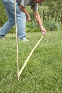 Measuring garden marks