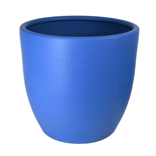 A Tang Egg Pot Glazed Blue bright blue plant pot for decorative feature