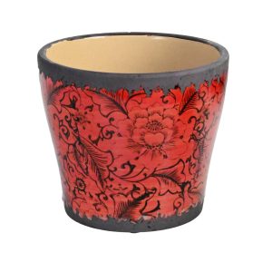Tang Mini Pot with Plug Rustica red decorative feature pot glazed
