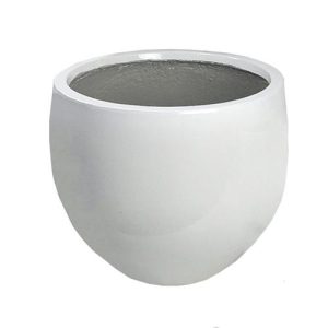 UrbanStyle Olive Pot Gloss White singlular decorative feature pot