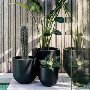 Pots on balcony