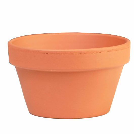 Eurocotta Squat Cone Traditional plant bowl terracotta orange pot