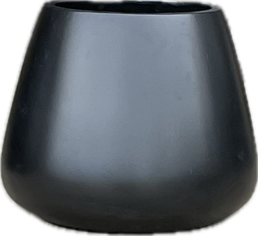 A Vaucluse Sack Pot Black 70x55cm L on a white background.