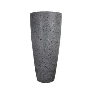 Tall, freestanding Urban Crucible White M 37x80cm vase isolated on a white background, measuring 37x80cm.