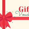 A gift voucher with a red bow on a beige background, plus a free Weeping Cherry Tree.